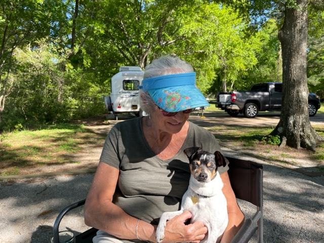 Paddy sitting on his momma's lap.