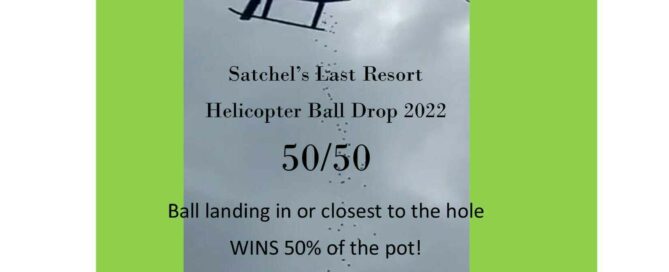 Golf balls dropping from a helicopter