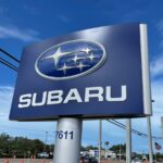 Subaru sign outside Sarasota Subaru.