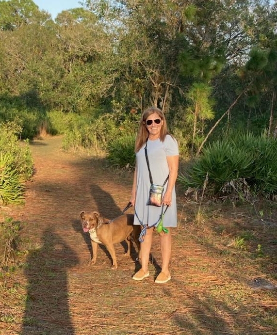 Nakoma on a walking trail with mom.